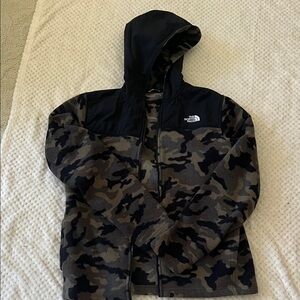 The North Face Black and Brown Camouflage Jacket